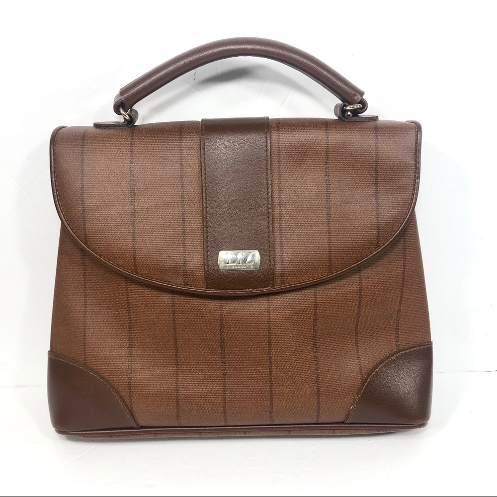 LIZ CLAIBORNE Vintage Brown Leather Satchel Purse